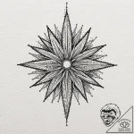 A linework tattoo of a simple magic wand with… – tattoo sketch (№1751125218_0, 28.06.2025 15:40) — tattoovalue.net