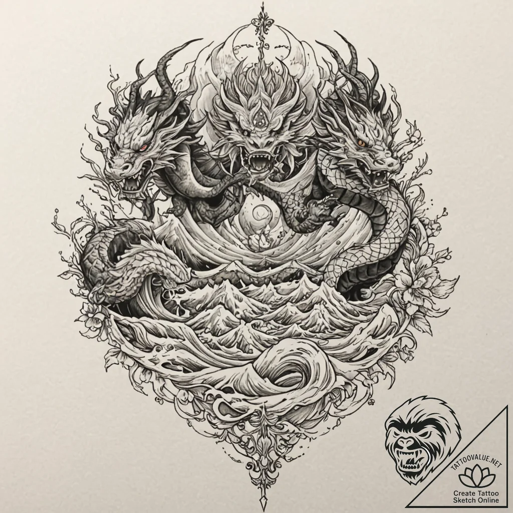 A minimalist tattoo of the three peaks of mor... - tattoo sketch (№1751126017_0, 28.06.2025 15:53) — tattoovalue.net