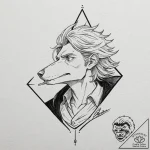 A neo-traditional portrait of howl from howl’… – tattoo sketch (№1751126131_0, 28.06.2025 15:55) — tattoovalue.net