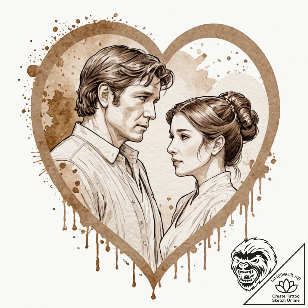 45. a graphic novel panel of the "i love you"... - tattoo sketch (№1751126888_0, 28.06.2025 16:08) — tattoovalue.net
