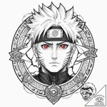 A graphic novel style tattoo of kakashi from… – tattoo sketch (№1751126991_0, 28.06.2025 16:09) — tattoovalue.net