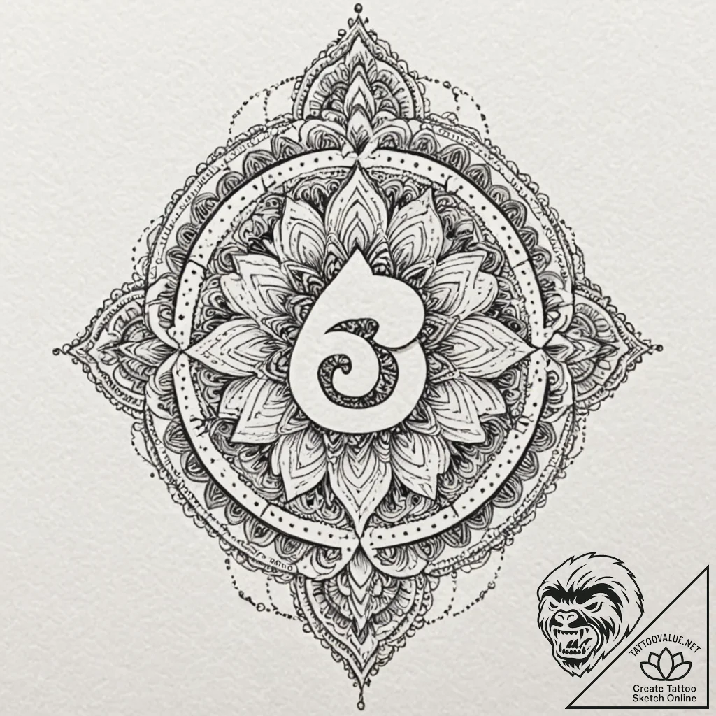 An interrobang symbol, tattoo drawing outline... - tattoo sketch (№1751128339_0, 28.06.2025 16:32) — tattoovalue.net