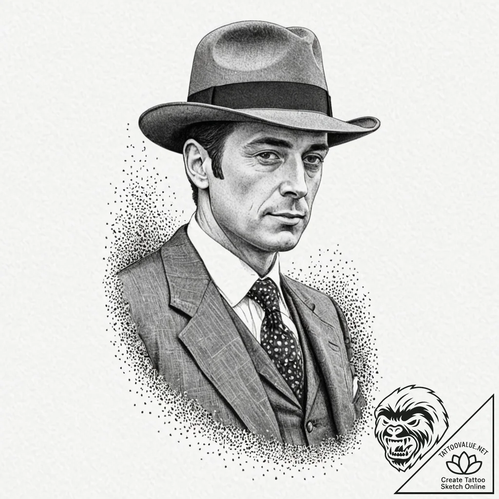 A graphic novel portrait of the duke of hasti... - tattoo sketch (№1751128443_0, 28.06.2025 16:34) — tattoovalue.net