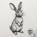 A linework tattoo of the killer rabbit from m… – tattoo sketch (№1751128656_0, 28.06.2025 16:37) — tattoovalue.net