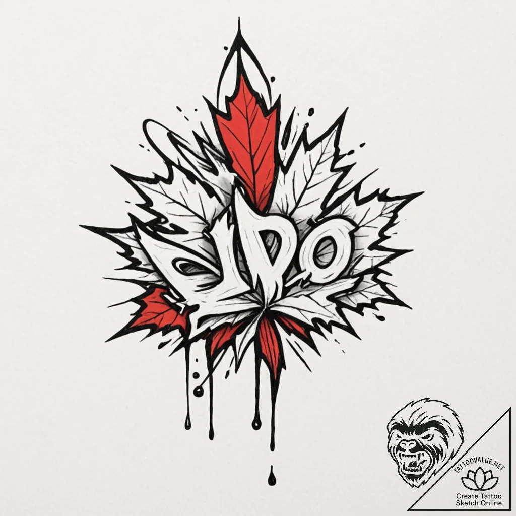 Maple, tattoo flash sheet design, clean lines... - tattoo sketch (№1751130033_0, 28.06.2025 17:00) — tattoovalue.net