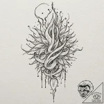 Lightning, artistic tattoo sketch, soft whip… – tattoo sketch (№1751130875_0, 28.06.2025 17:14) — tattoovalue.net