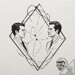 A linework tattoo of the interconnected timel… – tattoo sketch (№1751130991_0, 28.06.2025 17:16) — tattoovalue.net