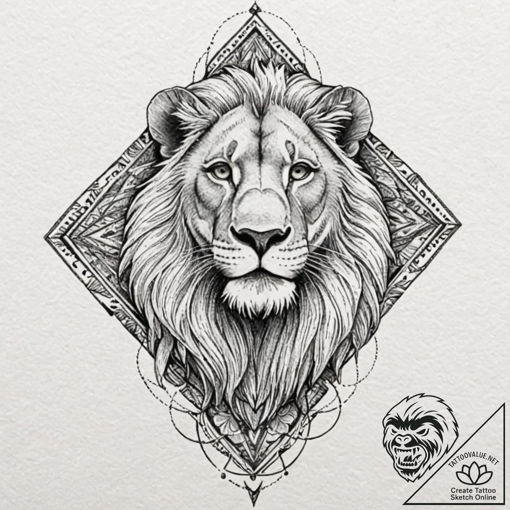 A watercolor sketch of simba from the lion ki... - tattoo sketch (№1751131506_0, 28.06.2025 17:25) — tattoovalue.net