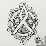 A trash polka composition of project mayhem’s… – tattoo sketch (№1751131903_0, 28.06.2025 17:31) — tattoovalue.net