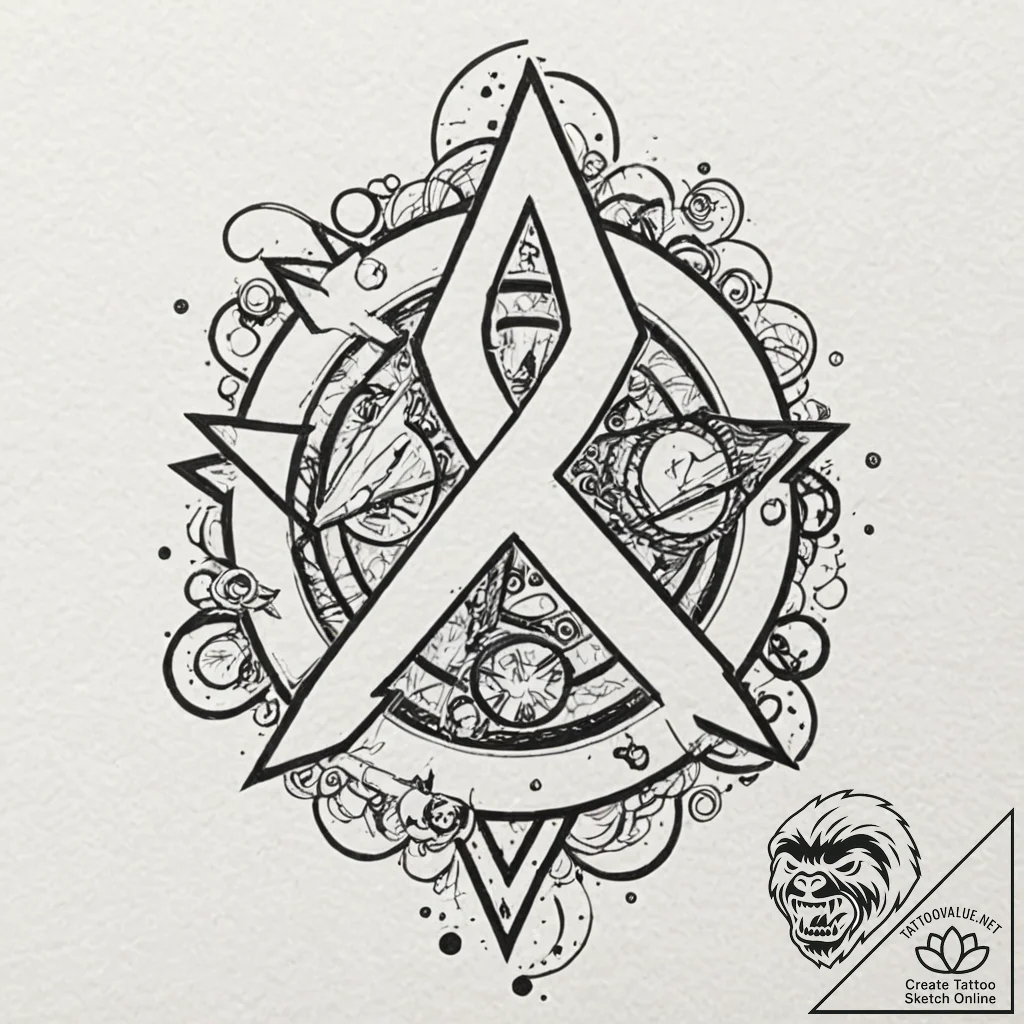 A trash polka composition of project mayhem's... - tattoo sketch (№1751131903_0, 28.06.2025 17:31) — tattoovalue.net