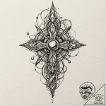 A watercolor design of the protomolecule, bea… – tattoo sketch (№1751133826_0, 28.06.2025 18:03) — tattoovalue.net