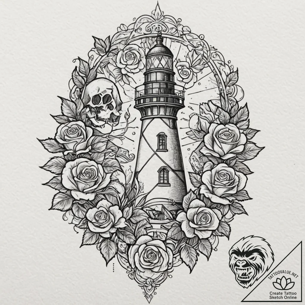 A sketch of the main characters from the ligh... - tattoo sketch (№1751134252_0, 28.06.2025 18:10) — tattoovalue.net