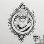 A sketch of naruto uzumaki, with his rasengan… – tattoo sketch (№1751134460_0, 28.06.2025 18:14) — tattoovalue.net