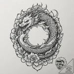 A linework tattoo of a simple magic wand with… – tattoo sketch (№1751135662_0, 28.06.2025 18:34) — tattoovalue.net
