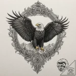 Golden eagle, concept art for tattoo, neo tra… – tattoo sketch (№1751136734_0, 28.06.2025 18:52) — tattoovalue.net