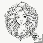 A neo-traditional tattoo of ursula from the l… – tattoo sketch (№1751136847_0, 28.06.2025 18:54) — tattoovalue.net