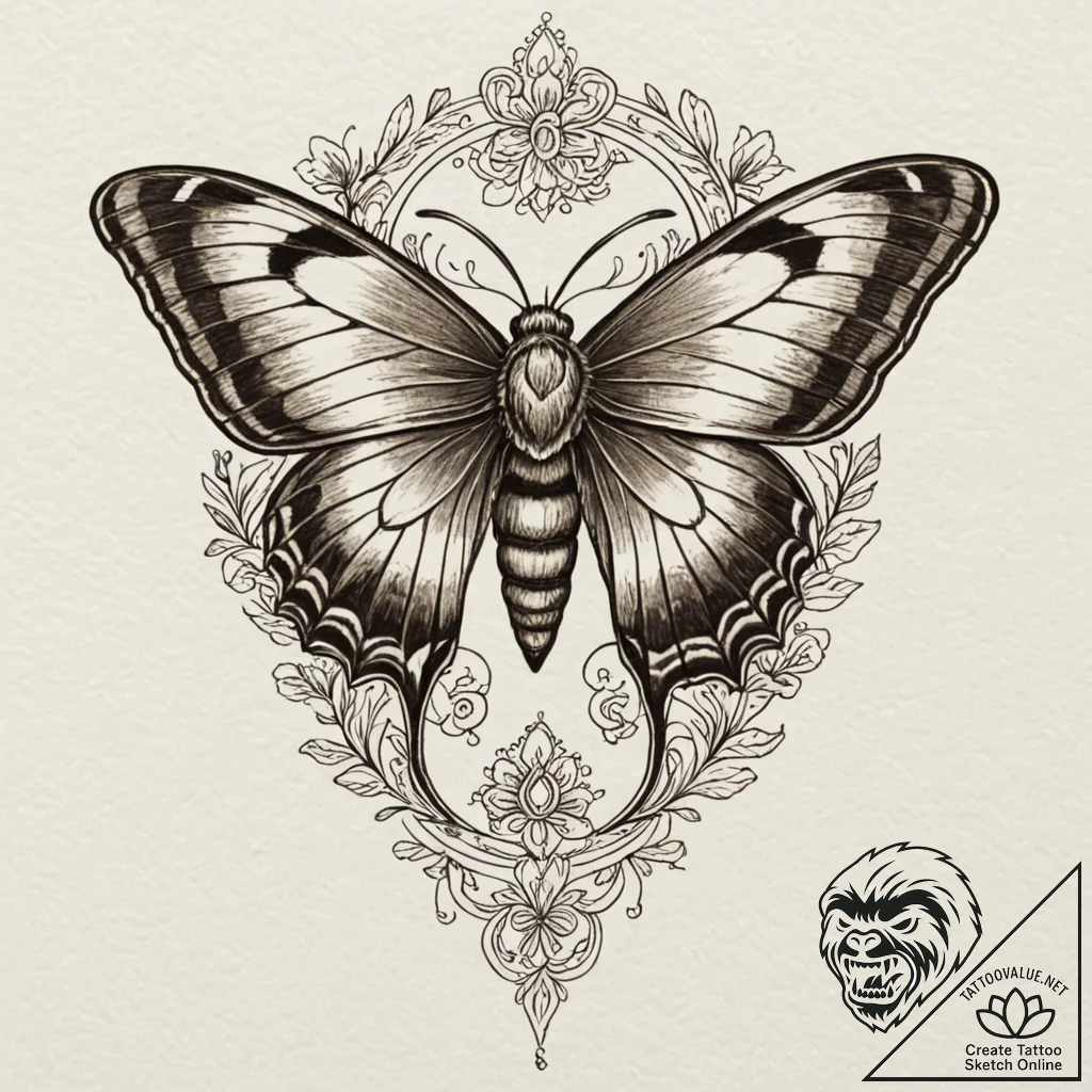 Moth, tattoo flash sheet design, clear image,... - tattoo sketch (№1751136964_0, 28.06.2025 18:56) — tattoovalue.net