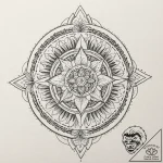 Elven archer, tattoo line art, muted color pa… – tattoo sketch (№1751137302_0, 28.06.2025 19:01) — tattoovalue.net