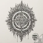 A linework tattoo of the elder wand, detailed… – tattoo sketch (№1751137487_0, 28.06.2025 19:04) — tattoovalue.net