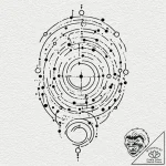 Morse code message, tattoo line art, neo trad… – tattoo sketch (№1751138885_0, 28.06.2025 19:28) — tattoovalue.net