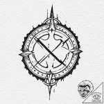 Victory (symbol), tattoo drawing outline, no… – tattoo sketch (№1751139362_0, 28.06.2025 19:36) — tattoovalue.net