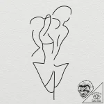 A linework tattoo of the whisper scene at the… – tattoo sketch (№1751140452_0, 28.06.2025 19:54) — tattoovalue.net