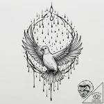 Neo-traditional tattoo of the glowing “tears… – tattoo sketch (№1751140748_0, 28.06.2025 19:59) — tattoovalue.net