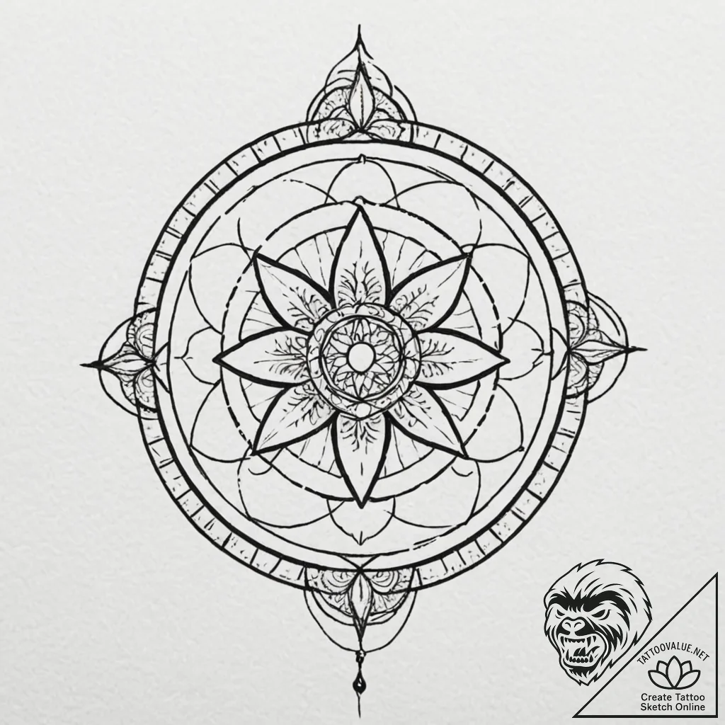 The biohazard symbol, tattoo drawing outline,... - tattoo sketch (№1751140852_0, 28.06.2025 20:00) — tattoovalue.net