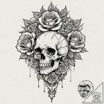 A trash polka face of neo, with green code dr… – tattoo sketch (№1751142076_0, 28.06.2025 20:21) — tattoovalue.net