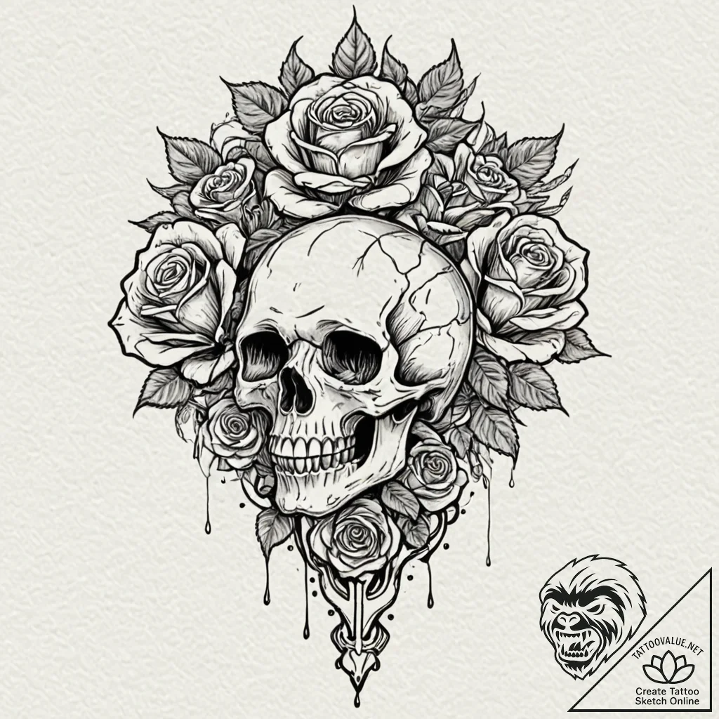 A trash polka face of neo, with green code dr... - tattoo sketch (№1751142076_0, 28.06.2025 20:21) — tattoovalue.net