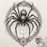 A sketch of shelob the spider, lurking in her… – tattoo sketch (№1751142431_0, 28.06.2025 20:27) — tattoovalue.net