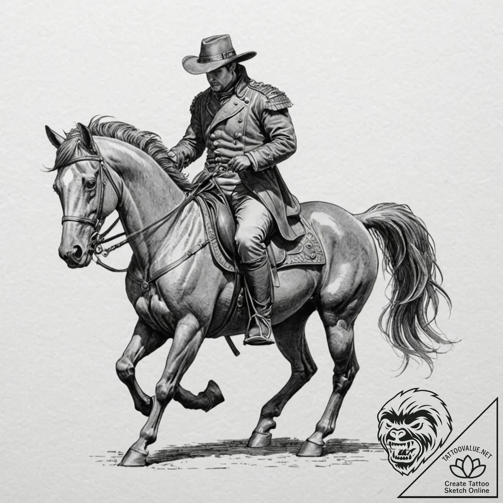 Headless horseman, tattoo drawing outline, re... - tattoo sketch (№1751143173_0, 28.06.2025 20:39) — tattoovalue.net