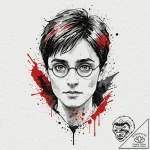 гарри поттер (harry potter), tattoo line art,… – tattoo sketch (№1751144134_0, 28.06.2025 20:55) — tattoovalue.net