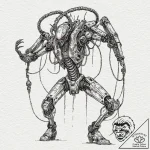 Trash polka sketch of ripley in the power loa… – tattoo sketch (№1751144342_0, 28.06.2025 20:59) — tattoovalue.net