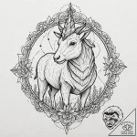 A dotwork mandala incorporating the origami u… – tattoo sketch (№1751144756_0, 28.06.2025 21:05) — tattoovalue.net