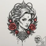 A neo-traditional portrait of a zergling from… – tattoo sketch (№1751144873_0, 28.06.2025 21:07) — tattoovalue.net