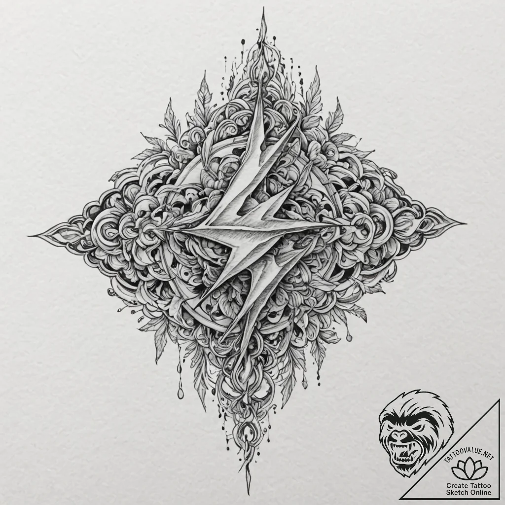 A minimalist tattoo of harry's lightning bolt... - tattoo sketch (№1751145769_0, 28.06.2025 21:22) — tattoovalue.net
