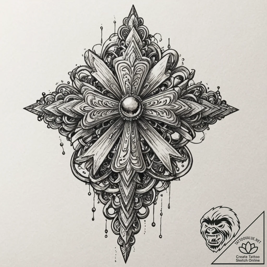 Bow, tattoo sketch design, moderately detaile... - tattoo sketch (№1751146855_0, 28.06.2025 21:40) — tattoovalue.net