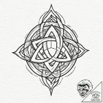 Triquetra, tattoo line art, professional artw… – tattoo sketch (№1751147069_0, 28.06.2025 21:44) — tattoovalue.net