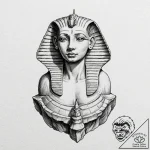 Sphinx, tattoo drawing outline, moderately de… – tattoo sketch (№1751147179_0, 28.06.2025 21:46) — tattoovalue.net