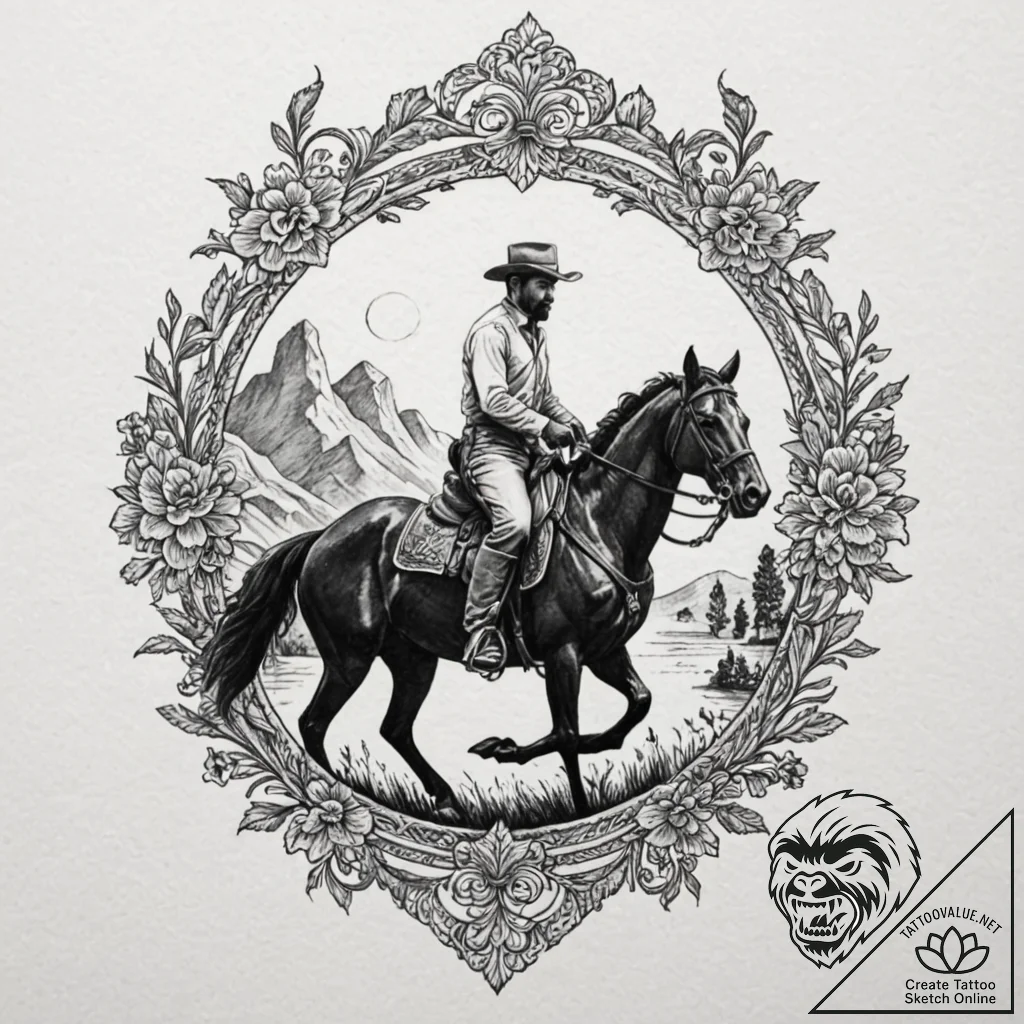 A sketch of django from django unchained, on... - tattoo sketch (№1751147706_0, 28.06.2025 21:55) — tattoovalue.net