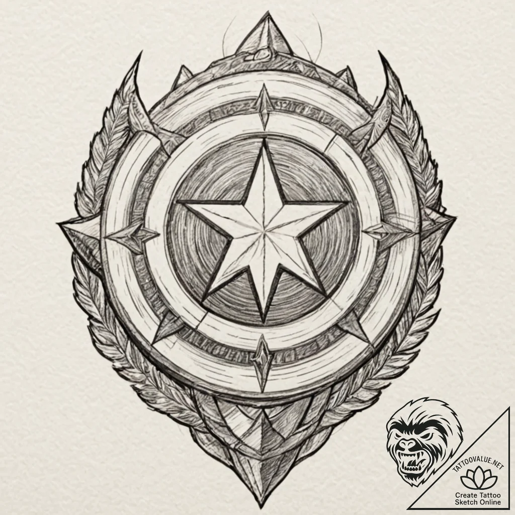 A graphic novel panel of captain america's sh... - tattoo sketch (№1751148112_0, 28.06.2025 22:01) — tattoovalue.net
