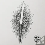 A lightsaber, ink illustration for tattoo, dy… – tattoo sketch (№1751148234_0, 28.06.2025 22:03) — tattoovalue.net
