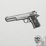 A sketch of b.b. with her toy gun,, concept a… – tattoo sketch (№1751148583_0, 28.06.2025 22:09) — tattoovalue.net