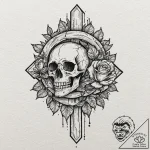 Petrified wood, artistic tattoo sketch, chica… – tattoo sketch (№1751149180_0, 28.06.2025 22:19) — tattoovalue.net