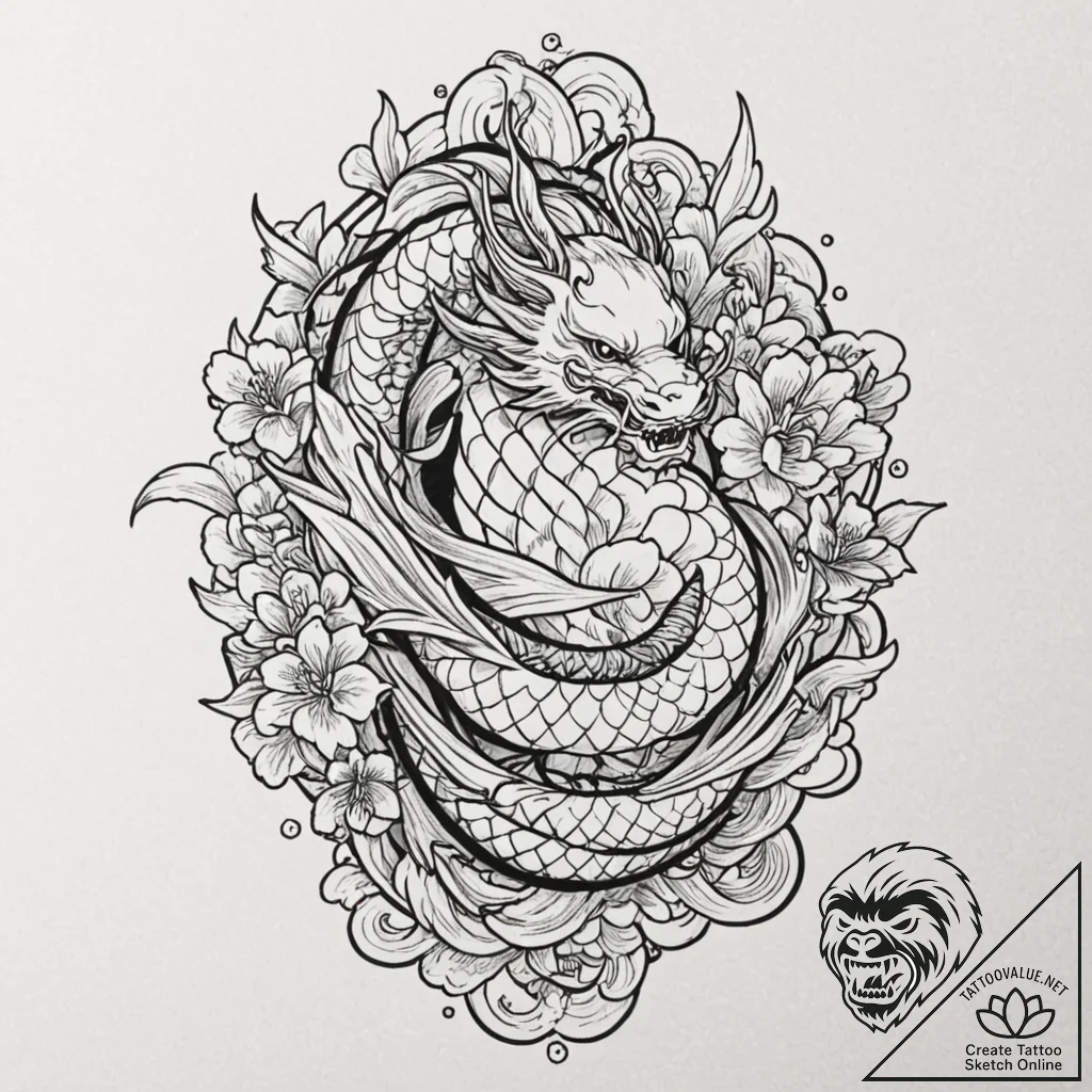 Wings, tattoo sketch design, irezumi japanese... - tattoo sketch (№1751150044_0, 28.06.2025 22:34) — tattoovalue.net