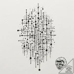 Binary code forming a silhouette, artistic ta… – tattoo sketch (№1751150287_0, 28.06.2025 22:38) — tattoovalue.net