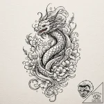 Mushroom cloud, ink illustration for tattoo,… – tattoo sketch (№1751151150_0, 28.06.2025 22:52) — tattoovalue.net