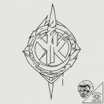 Rune, tattoo drawing outline, old school trad… – tattoo sketch (№1751152331_0, 28.06.2025 23:12) — tattoovalue.net