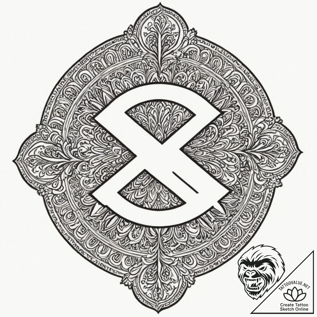 A dotwork design of the platform 9 3/4 sign.,... - tattoo sketch (№1751155109_0, 28.06.2025 23:58) — tattoovalue.net